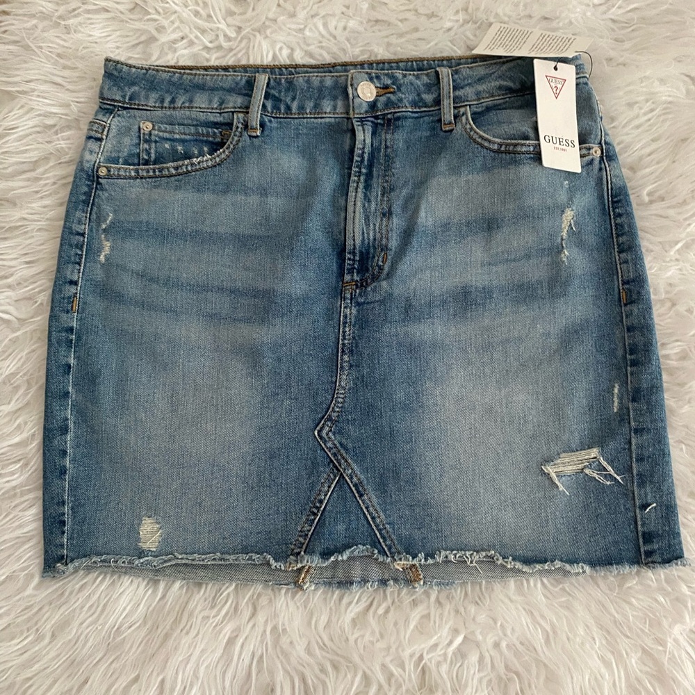 GUESS Blue Denim Skirt
